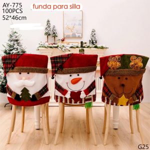 FUNDA PARA SILLAS DECORACION NAVIDEÑA (MAYOREO)